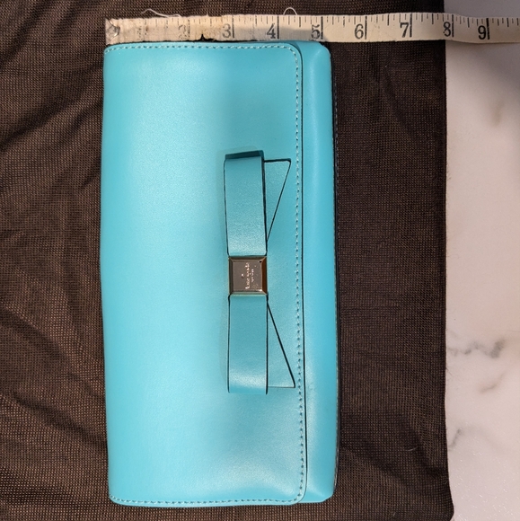 Kate Spade turquoise clutch - Picture 11 of 12
